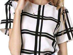 Wholesale Trendy Black And White Women’s Custom Top Manufacturer