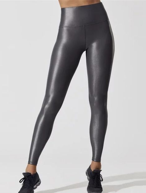 Wholesale Bold Black Pu Leather Leggings Manufacturer