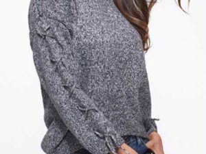 Wholesale Classy Gray Women’s Sweater Manufacturer
