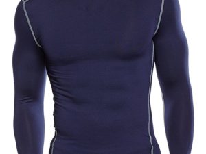 Wholesale Dark Navy Blue Men's Compression Tee Manufacturer