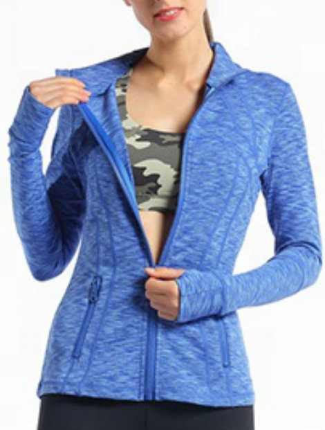 Wholesale Dark Sky Blue Fitness Jacket Manufacturer