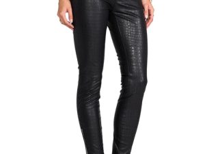 Wholesale Fashionable Black Faux Leather Leggings Manufacturer