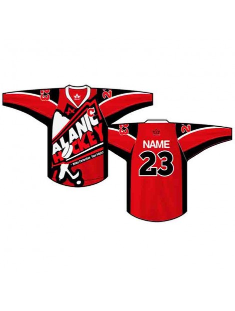 Red and sales black hockey jersey