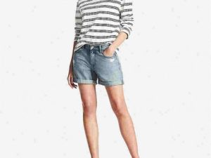 Wholesale Faded Blue Women’s Shorts Manufacturer