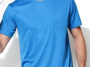 Wholesale Light Blue Short Sleeved Tennis T-Shirt Manufacturer