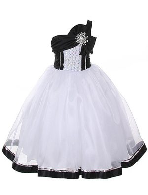 Wholesale Lovely Black and White Girl’s Dress