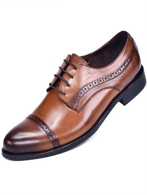 Wholesale Shaded Brown Unique Men's Dress Shoe Manufacturer