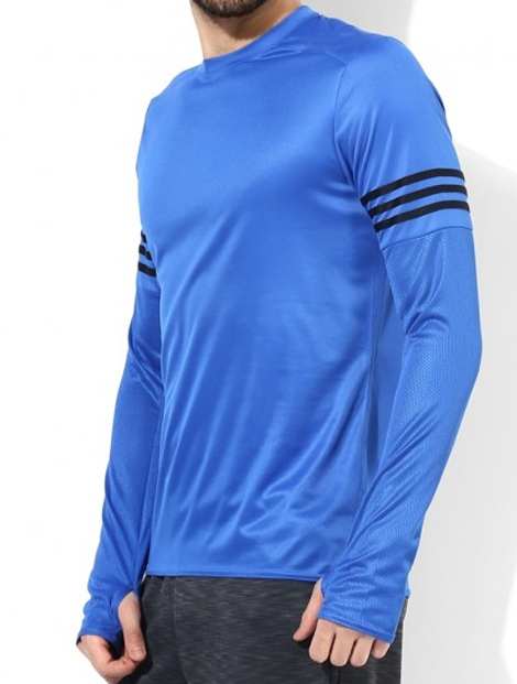 Wholesale Attractive Blue Workout Tee Manufacturer