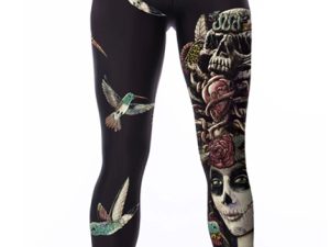 Wholesale Printed Black Pu Leather Leggings Manufacturer