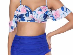 Wholesale Printed Blue Bikini