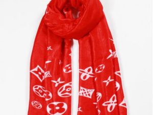 Wholesale Printed Red Scarf Manufacturer