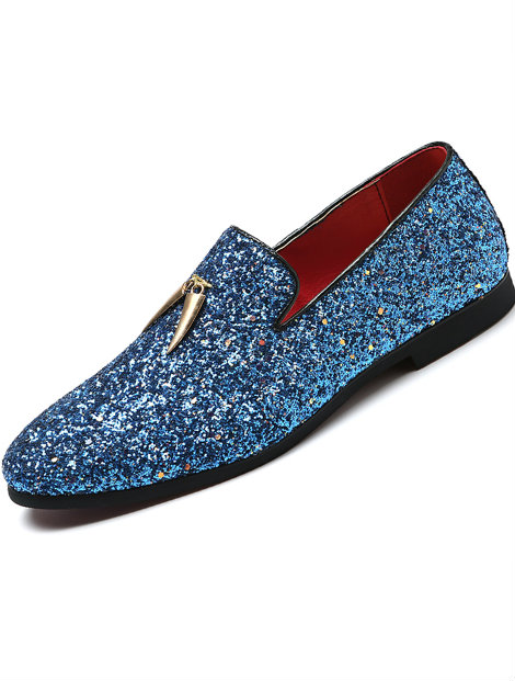 Wholesale Self Navy Blue Loafers Manufacturer