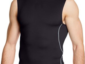Wholesale Sexy Black Sleeveless Compression Men's Tee Manufacturer