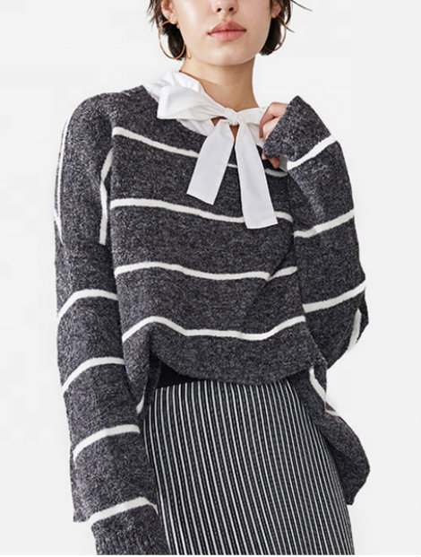 Wholesale Striped Women’s Sweater Manufacturer