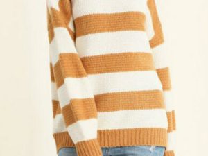 Wholesale White and Orange Women’s Sweater Manufacturer
