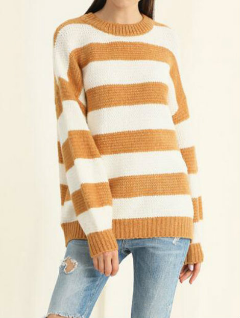 Wholesale White and Orange Women’s Sweater Manufacturer