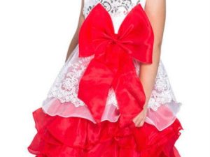 Wholesale White and Red Frock