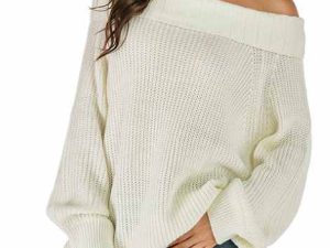 Wholesale Classy White Women’s Sweater Manufacturer