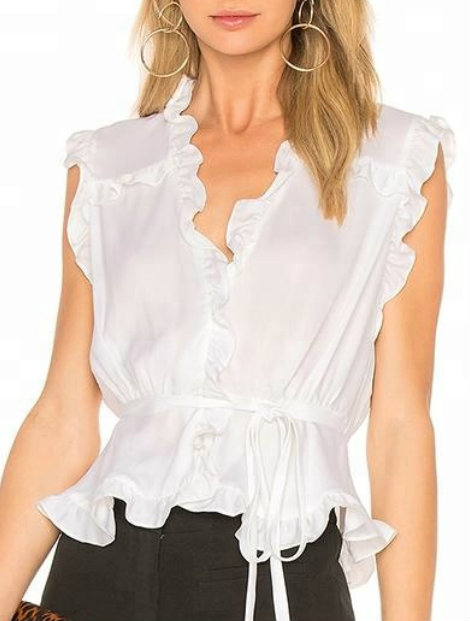 Wholesale Lovely White Women’s Custom Top Manufacturer