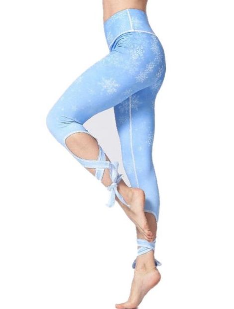 Wholesale Comfortable Sky Blue Workout Capri Manufacturer