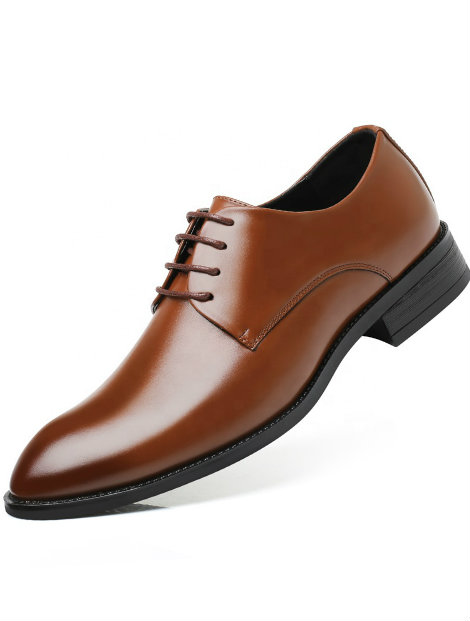 Wholesale Plain and Simple Brown Men's Dress Shoe Manufacturer