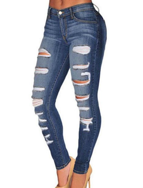 Wholesale Dark Blue Women’s Jeans Manufacturer