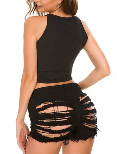 Wholesale Jet Black Trendy Shorts Manufacturer