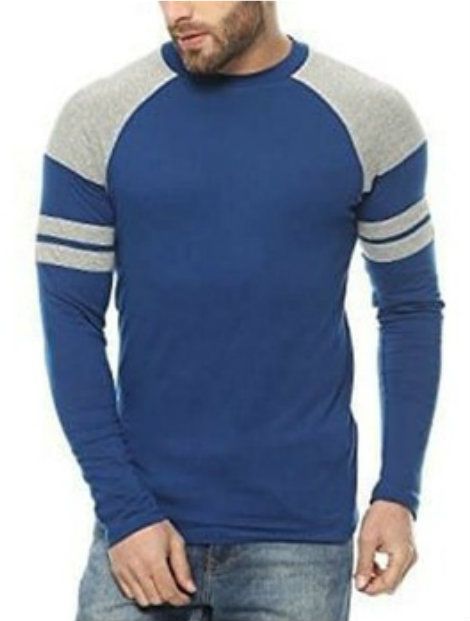 rich blue full long sleeve tee suppliers