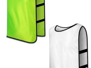 green and white football vest manufacturer