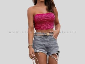 dark pink party crop top vendor