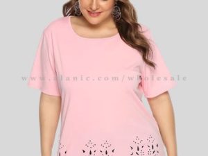 baby pink plus size womens top wholesaler