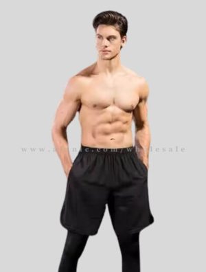 black mens workout shorts in bulk