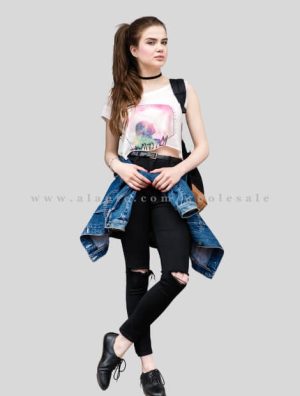 black ripped jeans for women in bulk