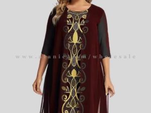 brown designer plus size cape dress wholesaler