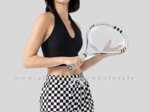 checked womens sports short in bulk