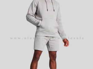 grey hoodie with short manufacturer