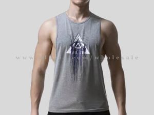 grey printed tank top for men supplier