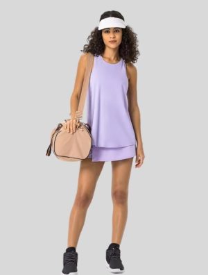 wholesale lavender tank top with skirt
