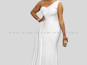 one shoulder plus size long gown wholesaler