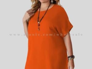 wholesale orange plus size long t shirt