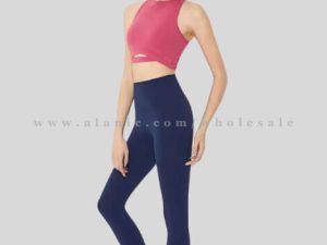 pink high neck sports bra supplier