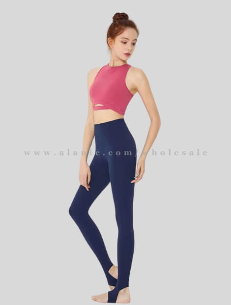 pink high neck sports bra supplier