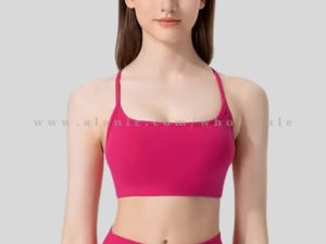 pink thin strap sports bra in bulk