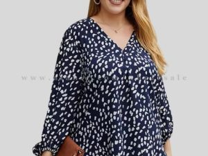 printed long sleeve plus size top manufacturer