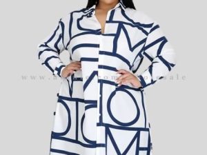 wholesale saffron printed plus size t shirt dress