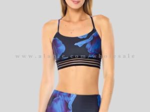 thin strap printed sports bra supplier