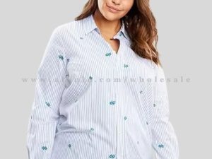 white plus size printed shirt in bulk
