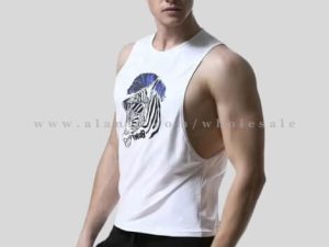 white zebra printed tank top manufacturer