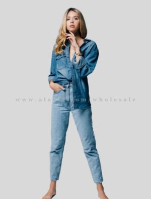 women denim jacket & jeans set vendor
