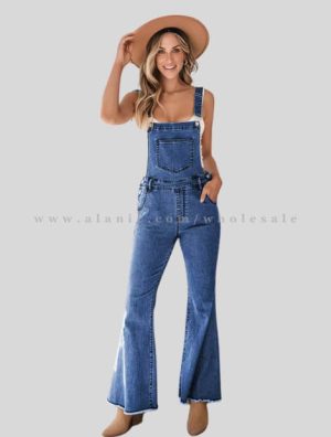 womens blue denim jumpsuit vendor